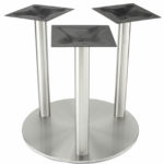 3 Column Olivia Stainless Steel Table Base